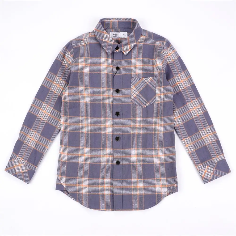 
Wholesale 6 months to 4 years old checked plaid long sleeve fall baby boys shirt 