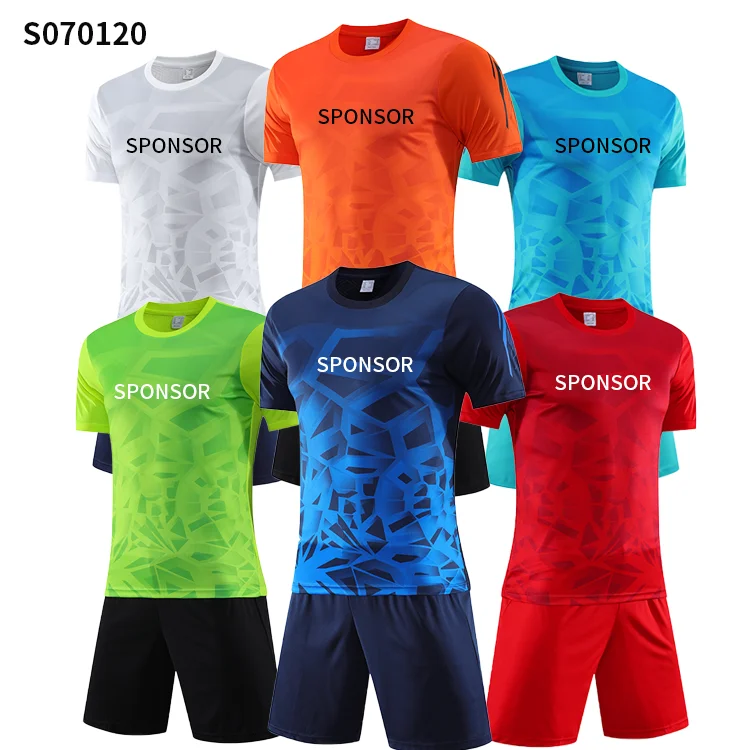 

customized wholesale soccer uniform designs round neck adult men football club jersey set, Customize