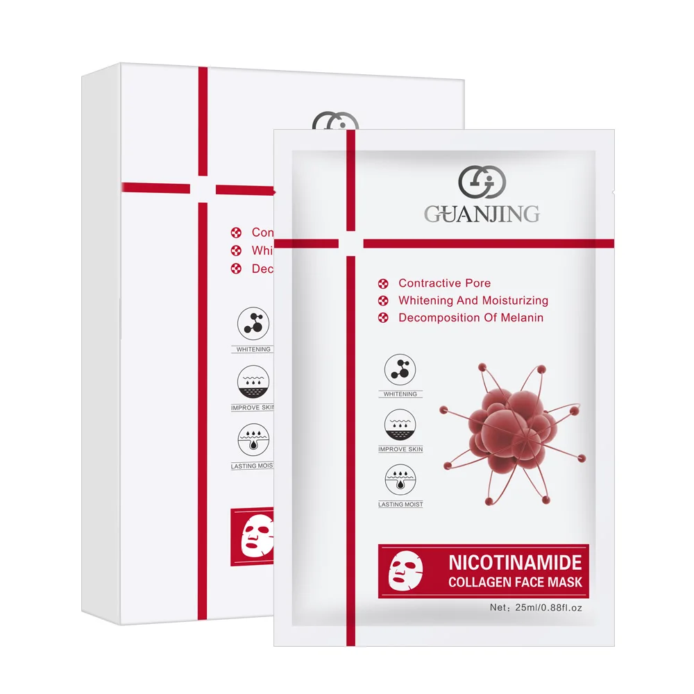 

Skin Care Natural Bioactive Extract Face Antioxidant Hydrating Nicotinamide Facial Mask, White