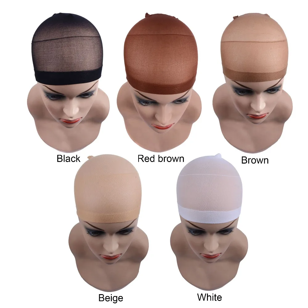 

2 Pieces/Pack Wig Cap Hair net for Weave Hairnets Wig Nets Stretch Mesh Cap for Making Wigs Free Size