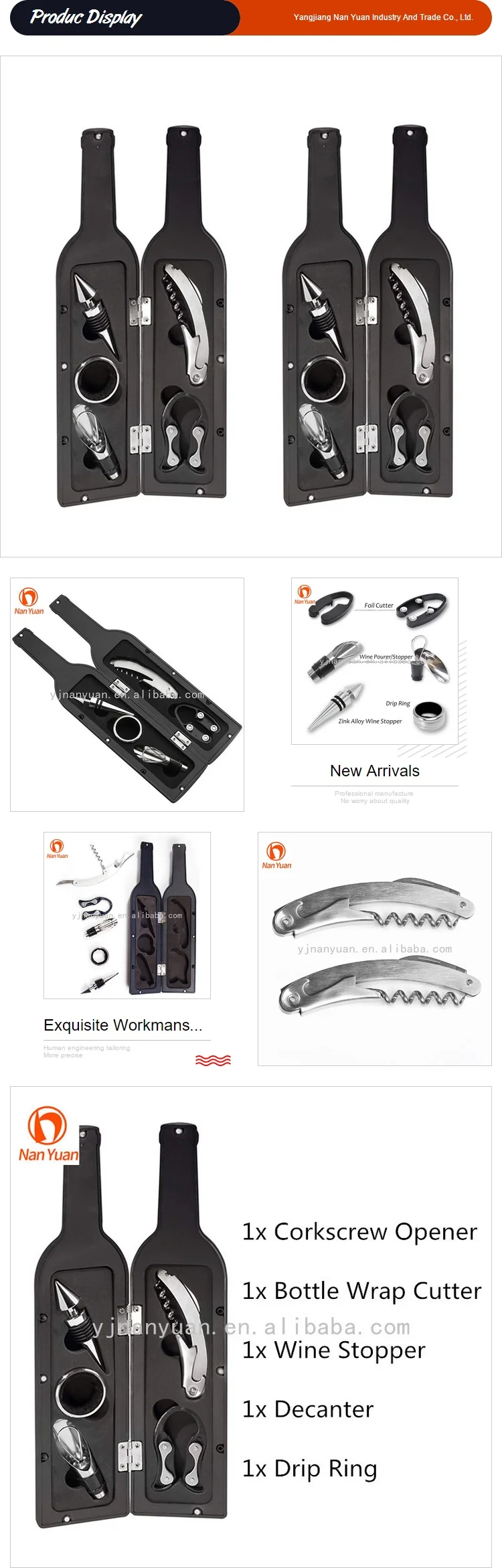 Wine Accessory Kit Wholesale Red Wine Bottles Design Customized Logo