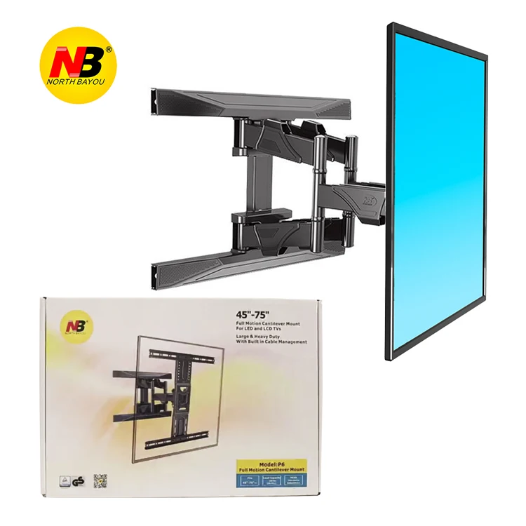 

north bayou NB P6 45-75 Inch Retractable LCD TV Wall Mount, Black