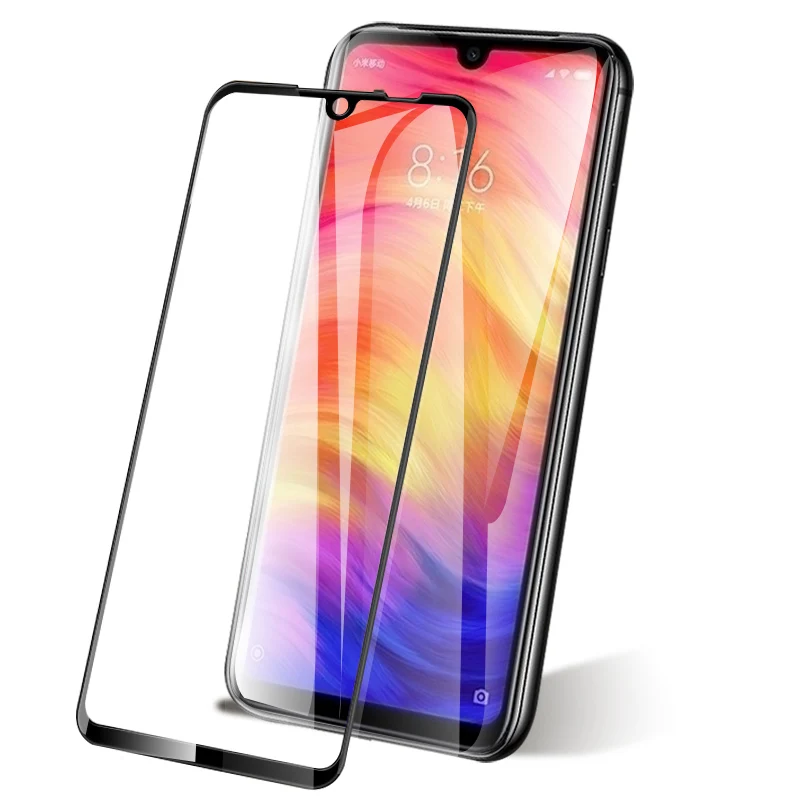 

free sample 9 H 0.33mm Complete coverage Prevent scratches fingerprint Toughened glass film for xiaomi redmi 7 screen protector