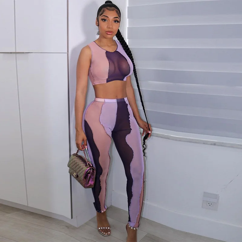 

woman suits two pieces professional mesh two piece set women beach clothing for women