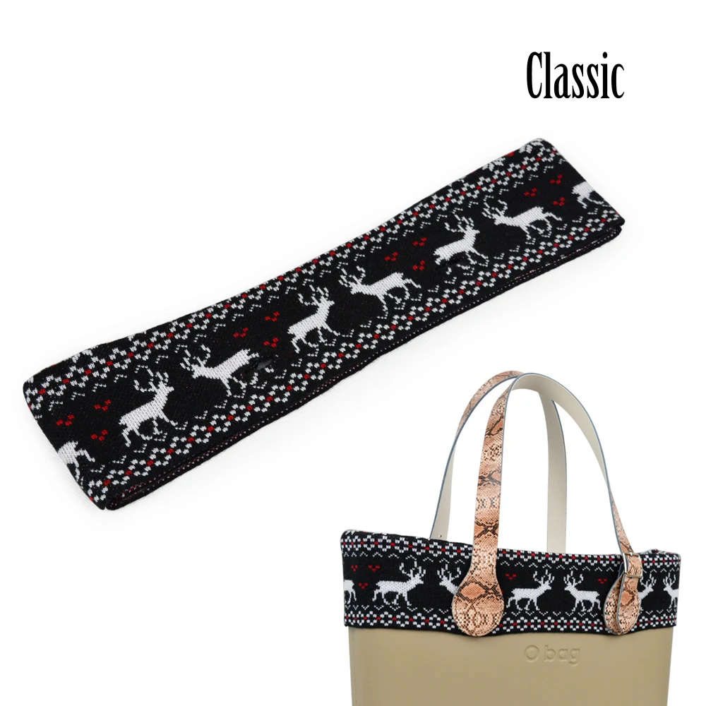 

Factory Wholesale Jacquard Wool Trim Knit Obag Trim for O bag Classic bag accessories
