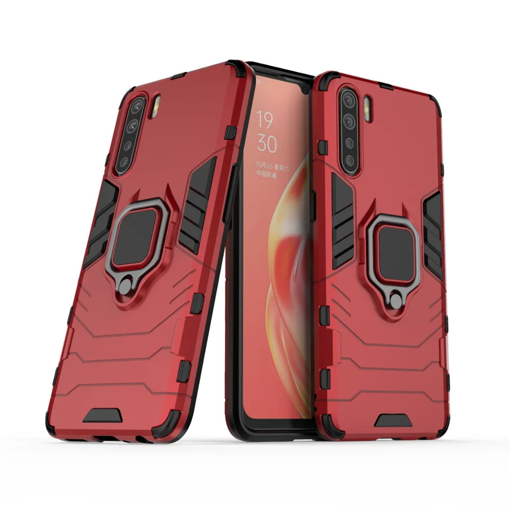 

Car mount magnetic mobile phone case kickstand Back Cover for Oppo F15 India Version