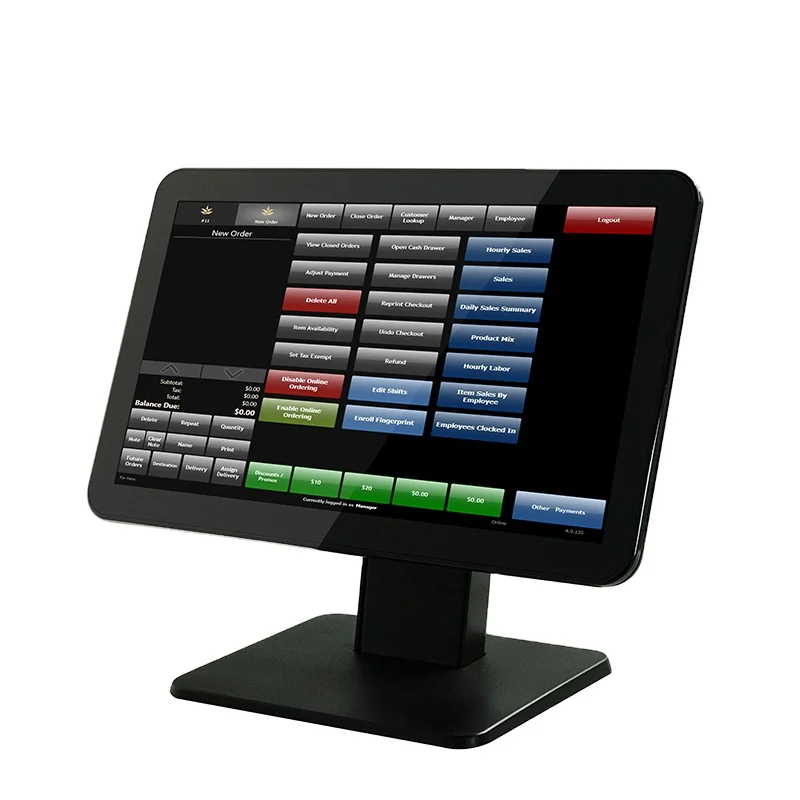 

15.6 inch all in one touch screen pos terminal a point of sale system epos all in one, Black