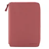 fancy handmade leather document organizer case portfolio with zipper closure