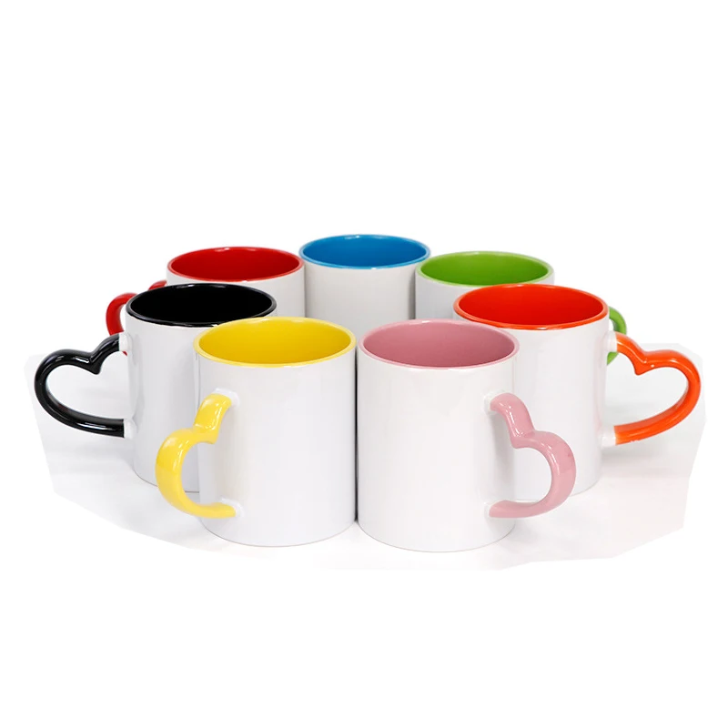 

Mug Sublimation Mothers Day Coffee Mugs Gifts Stocking Custom Print Heart Handle Coffee Cup Christmas Mugs, Customized