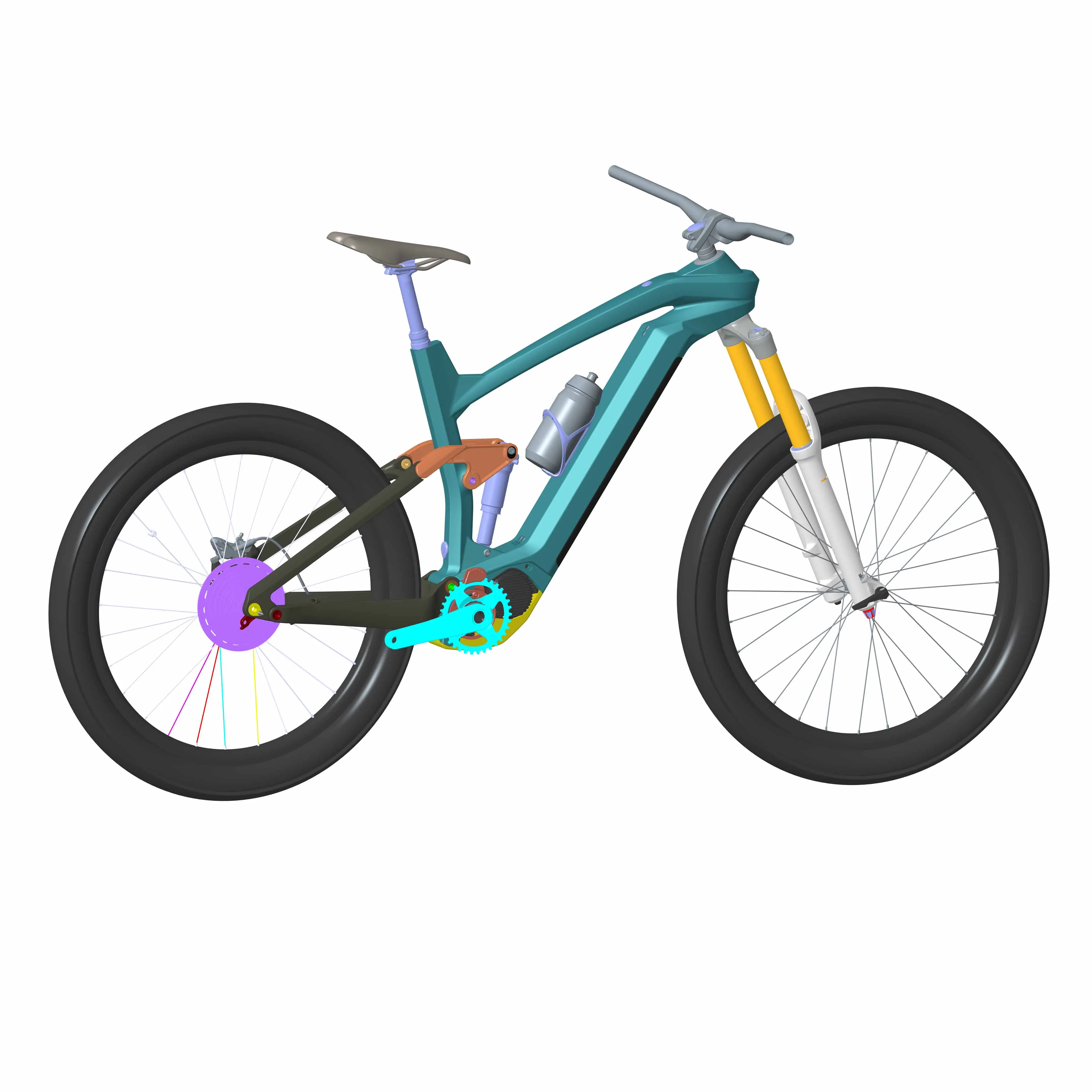 

Electric All mountain bike carbon frame travel 150mm with SHI-MANO EP8 and Darfon 620WH battery All mountain carbon ebike