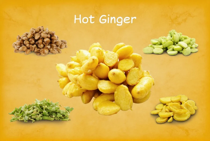 Close-up of fresh ginger root with visible fibrous texture and golden interior