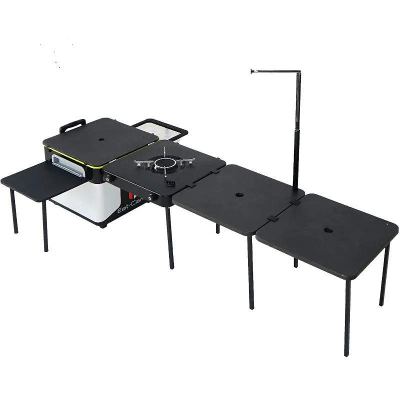 

Outdoor family Folding Picnic Table for camping , Outdoor mobile kitchen, Aluminium