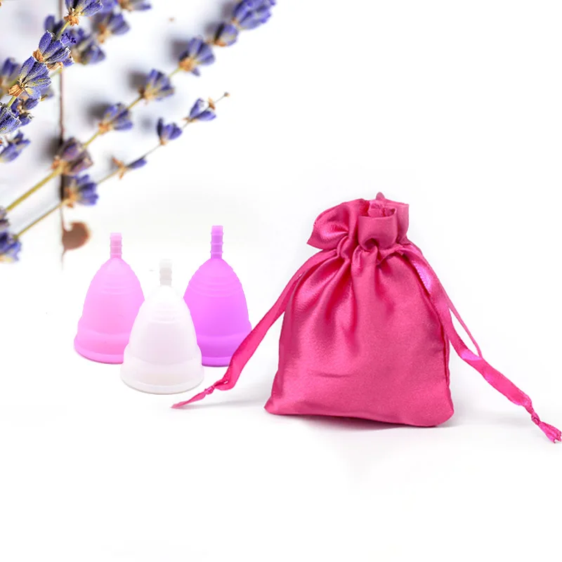 

High quality 100% Medical Grade Reusable Silicone Safety Feminine Copa Menstrual Cup, White, pink, purple