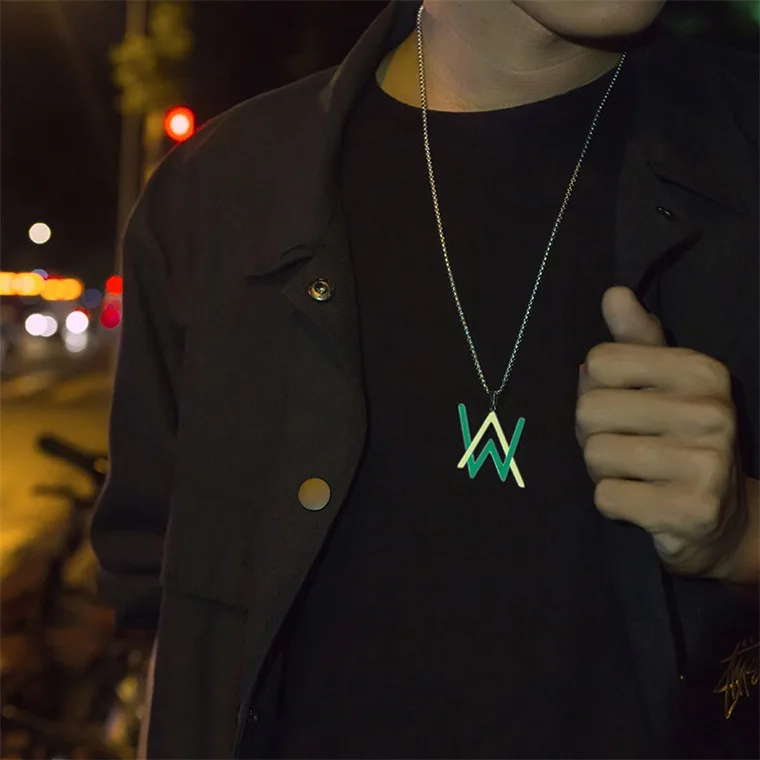 

Hot Sale Hip Pop Alan Walker chain Stainless Steel Necklace Jewelry for men