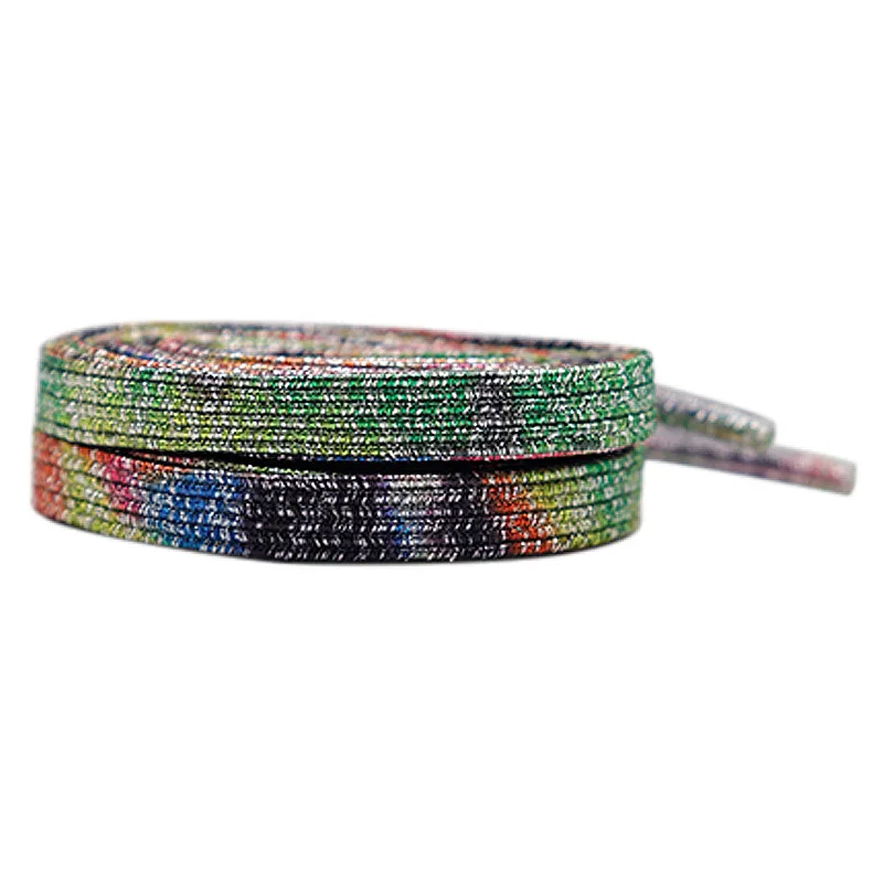 

Coolstring flat elastic colorful metallic shoelaces, Splash ink