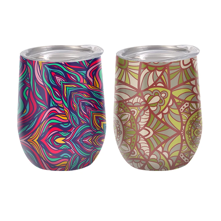 

Logo Custom Double Wall Vacuum Wine tumbler Stainless Steel Stemless Wine Cup
