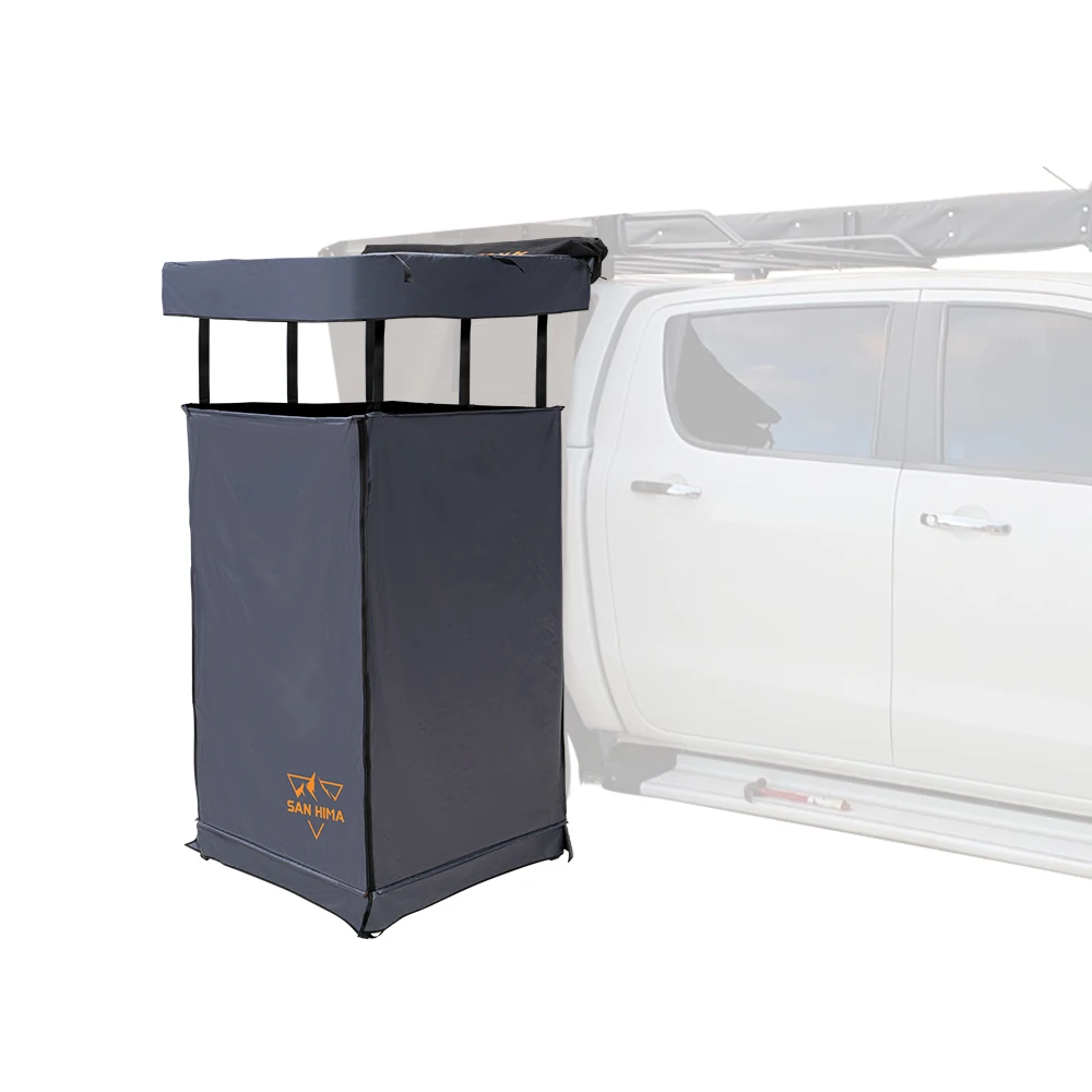 SAN HIMA Portable Foldable Camping Shower Tent Awning Car Side Shower Tent Toilet Bathing Tent Built-in LED Strip Light