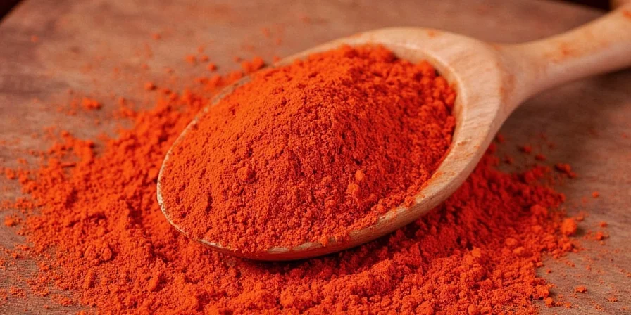 Healthy foods arranged with a sprinkle of chili powder