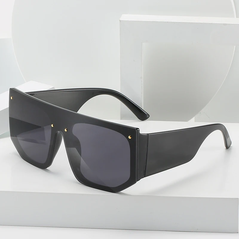 

New Style Wide Legs PC Frame Rivet Custom Logo Outdoor Sunglasses