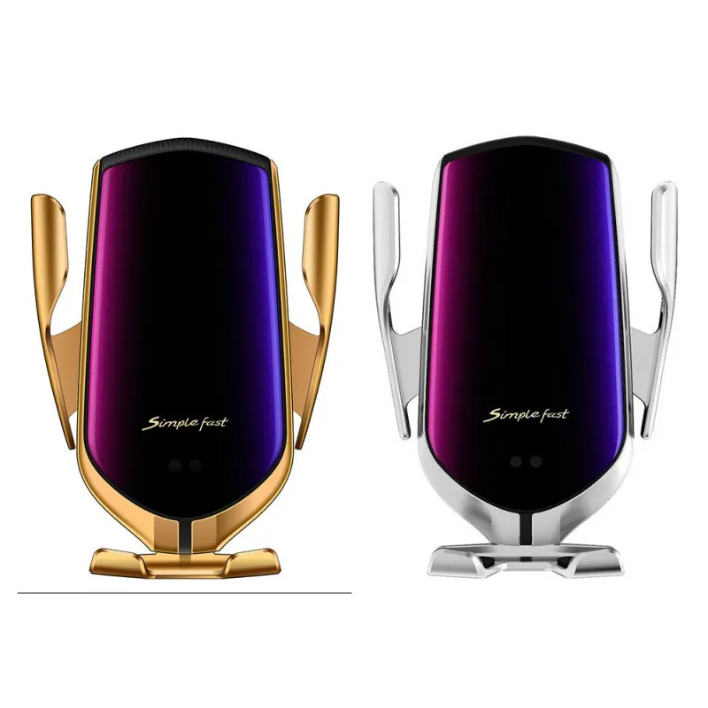 

Auto Wireless R2 Car Charger Type c Type-c Qi Pd Fast Phone Holder R2 Wireless Car Charger, Black,silvery