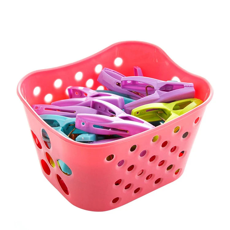 

Hot Sale New Material Plastic Clothes Peg Basket, Colorful