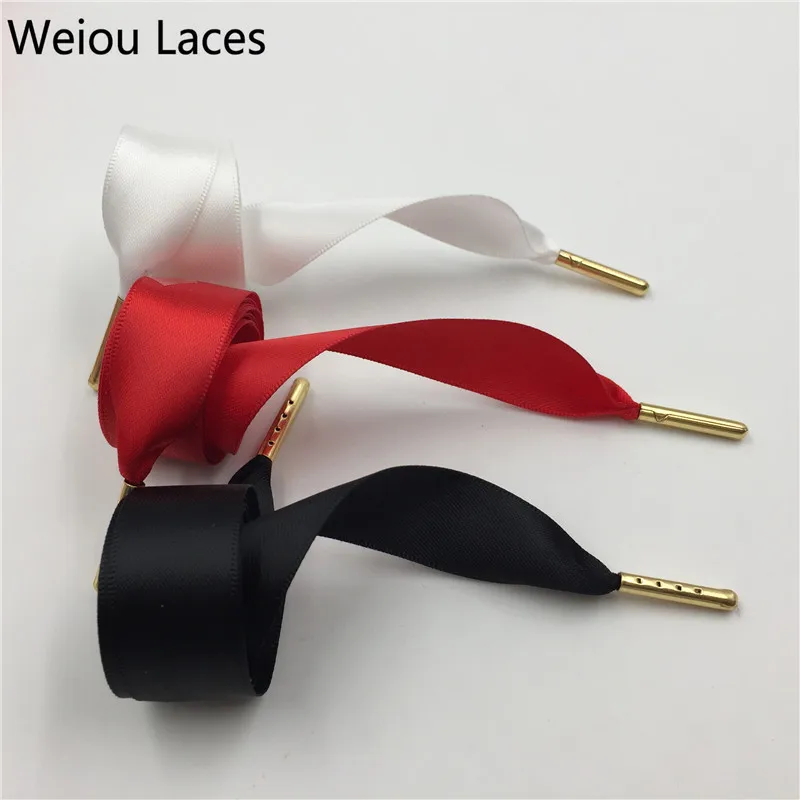 

Weiou Ribbon Shoelaces Flat Shoestring Colorful Shoe Laces Silk Drawcords Support Custom Logo Freeshipping Cheap Price, Any colors supported,support pantone color