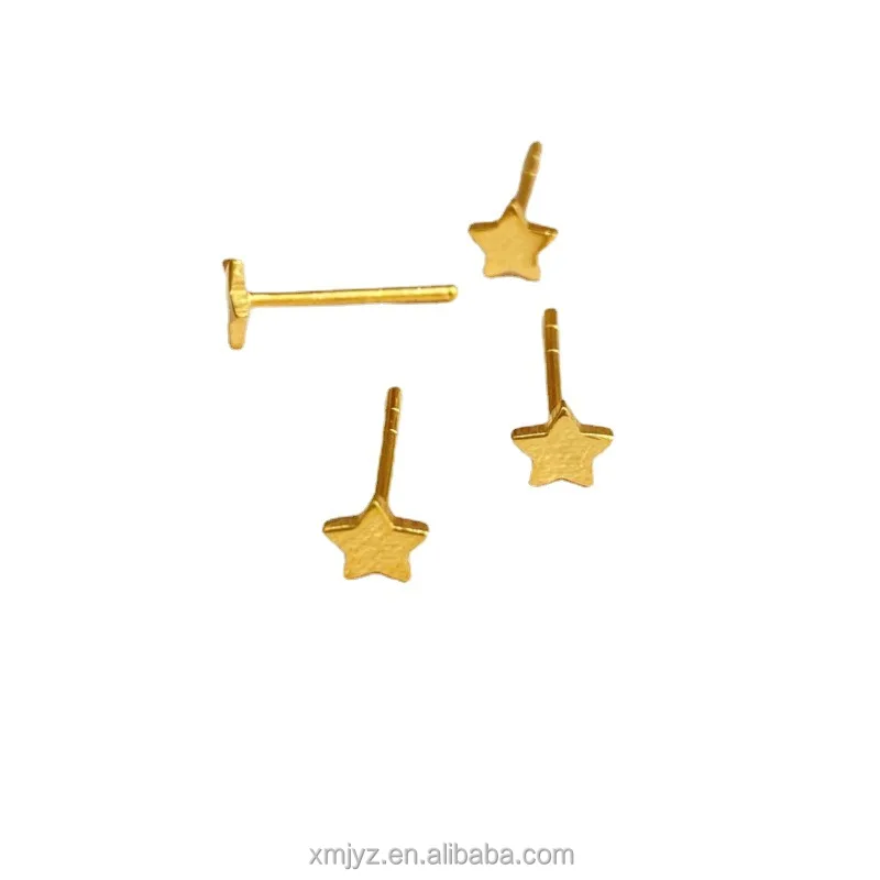 

Certified In Stock Wholesale 5G Gold Geometric Earrings Pure Gold 999 Earrings New Studs Hipster Eardrops Ear Hooks