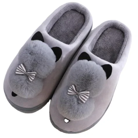 

Simple and cute cartoon design men and women indoor anti-slippery thermal slippers