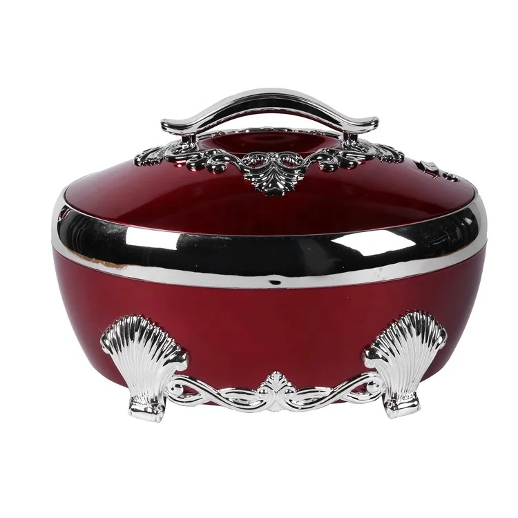 

Silver Plated Spray Lacquer Food Keep Warm Casserole Container 4L 5L 6L Stainless Steel Keep Warm Casserole Kitchenware