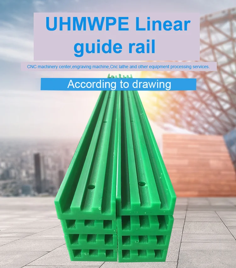 Engineering Conveyor Chain Uhmwpe Guides Rails Green Slide Plastic