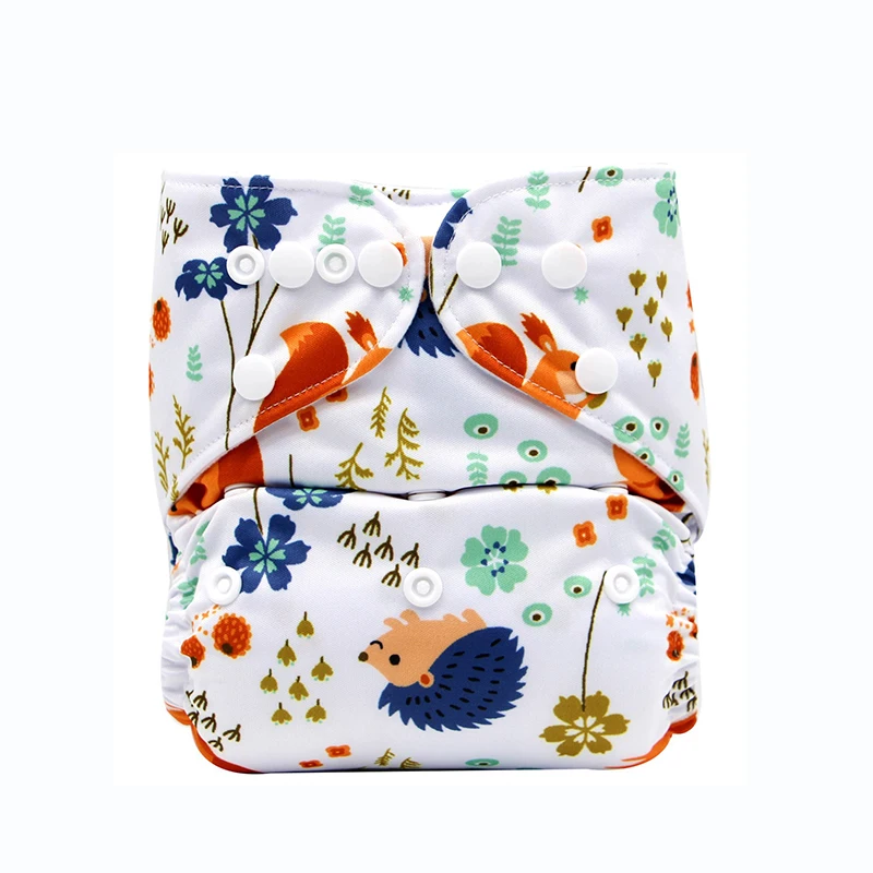 

High Quality New Design Colorful Baby Infant Toddler Cloth Diaper Reusable Washable Economic Diaper Nappy Soft Comfortable AIO