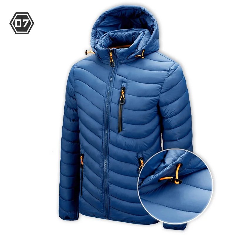 

Fashion Nylon Fabric Wholesale Men Coat With Hat Winter Candy Color Warm Thick Parka Fashion Cotton Casual Outwear Down Jacket, Customized colors