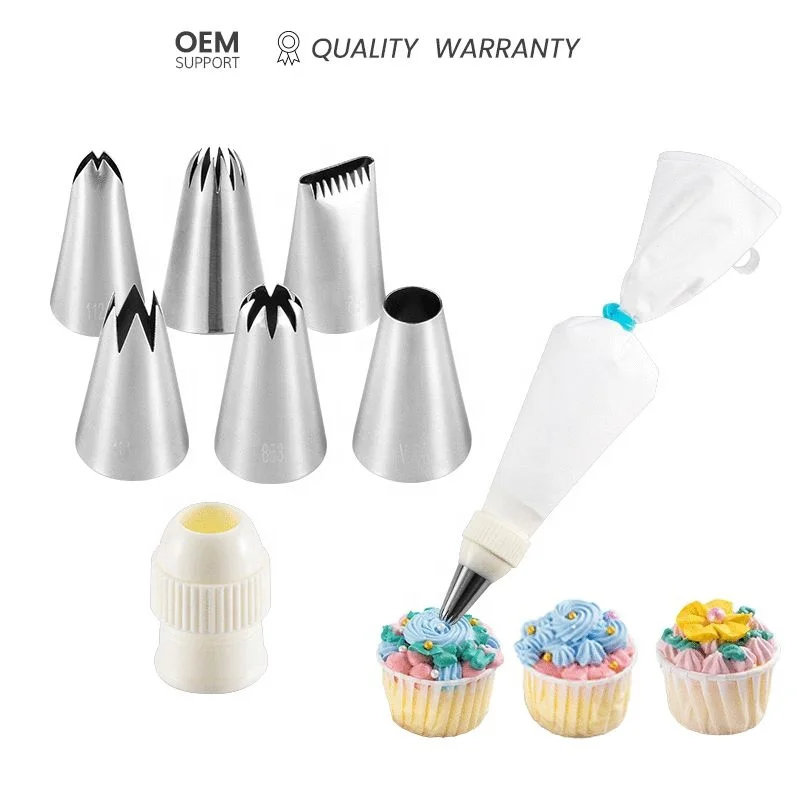 

Baking decorating mouth set 8-piece set Home novice baking butter cake decorating tool Cake Tools