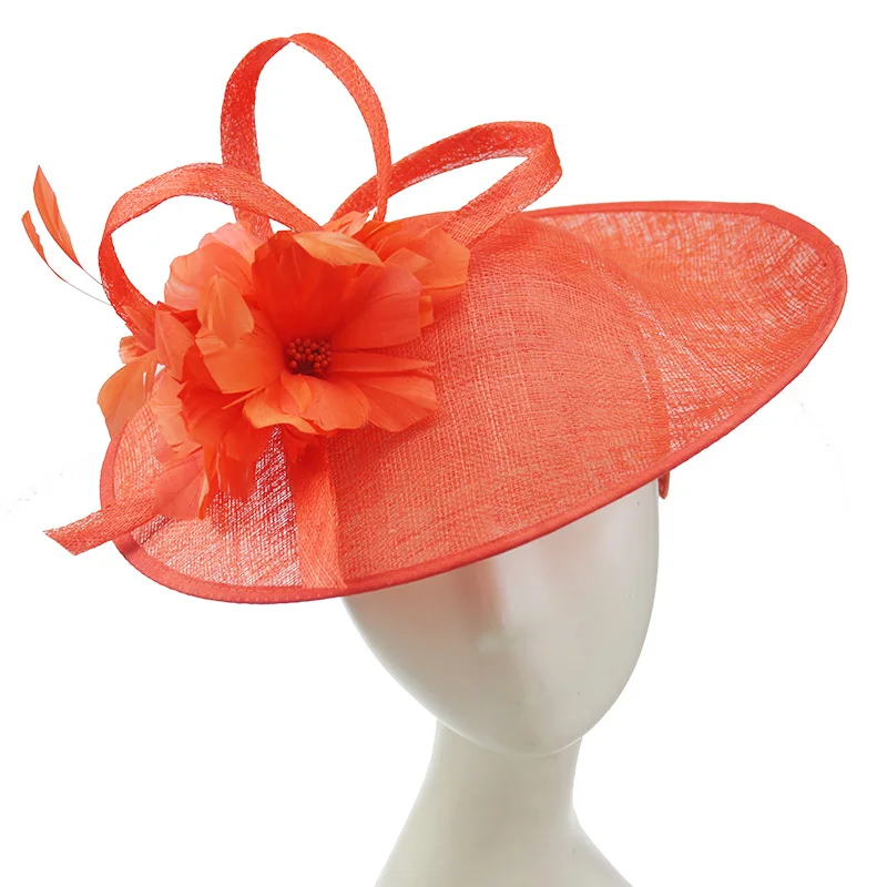 
OEM custom ladies fashion sinamay fascinator hats for female 