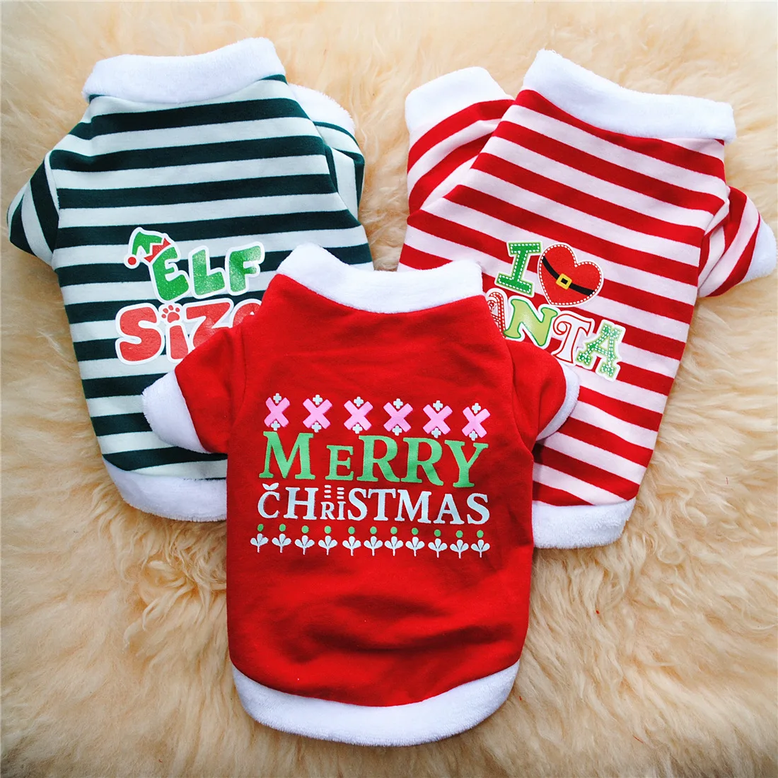 

2021 Dog Sweater Stripe Pattern Puppy Knitwear Pet Winter Letter Christmas Style Dog Clothes