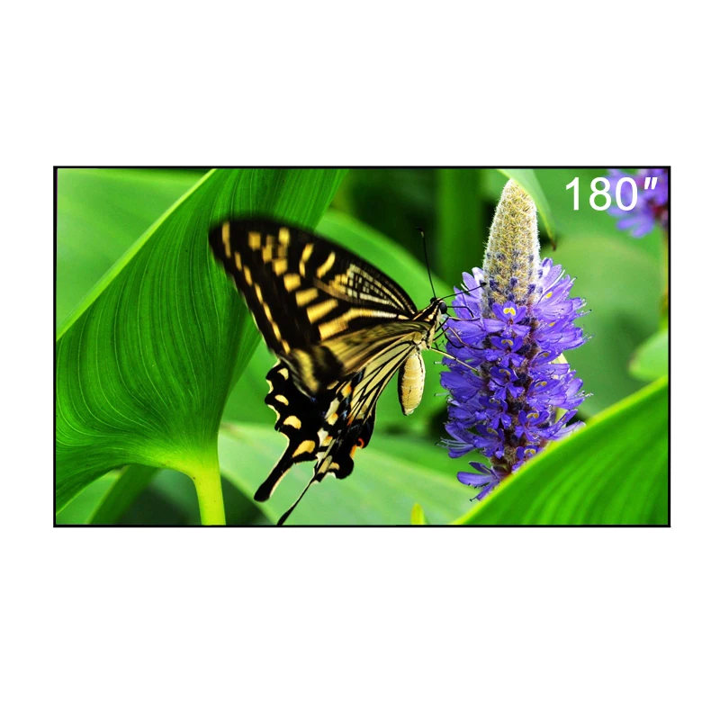 

180 inch Black Crystal 3D 4K ultra thin Frame Projection Sceen Ambient Light Rejecting ALR screen for Long Throw Projector