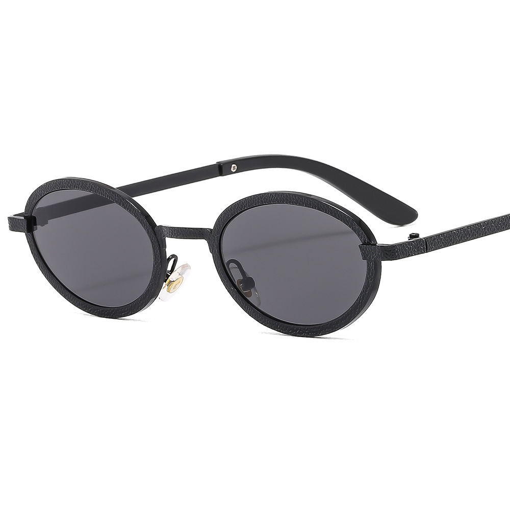 2024 New Arrival Men Vintage Metal Punk Sunglasses Custom logo Luxury Retro Small Oval Sunglasses