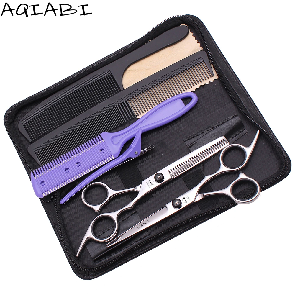 

Haircut Scissors 6.5'' AQIABI Hair Hair Cutting Scissors Thinning Shears Hairdressing Scissors Set of Tool A1001-A, Shiny