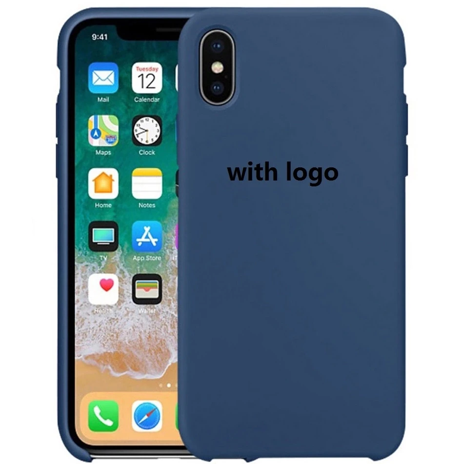 
For iPhone original Silicon Case, Shockproof Soft Silicone cover case With Custom logo 