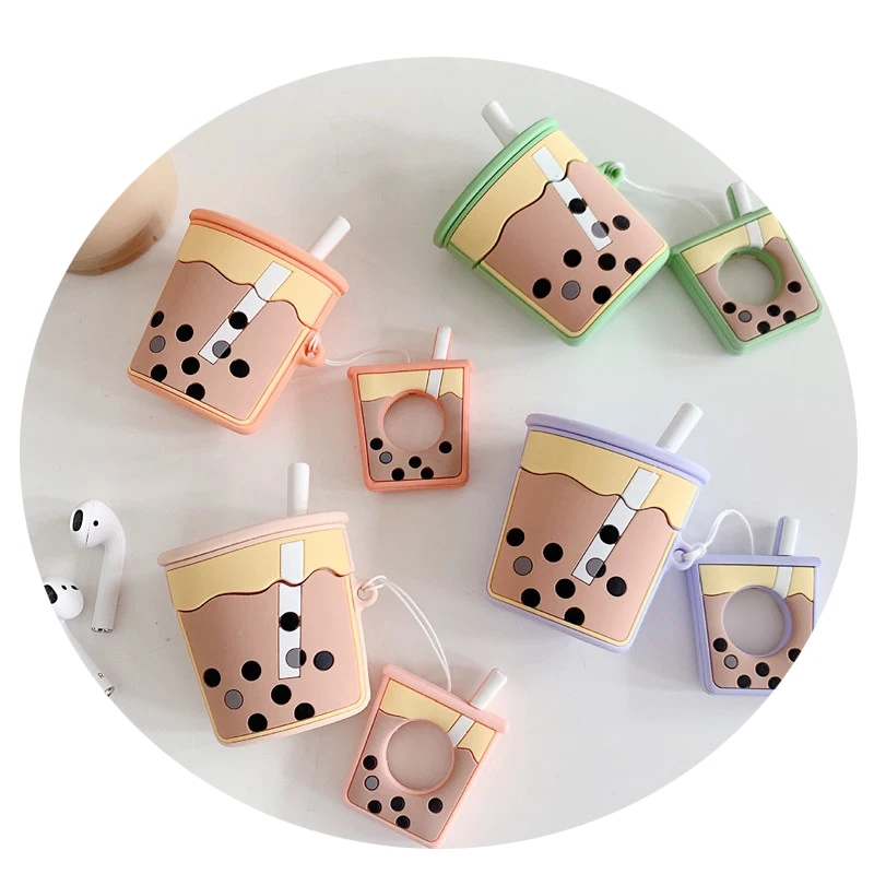 

Fashion Cartoon Cute Milk Tea Silicone Earphone Cases For Airpods Pro 2 1 Case Wireless Headset Protective Soft Shell