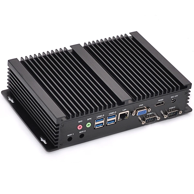 

Cheap Black Fanless Industrial PC Core I3 6006U Mini PC X86 Micro Computer ITX Mainboard Linux Win7 Embedded Box WiFi Brother PC