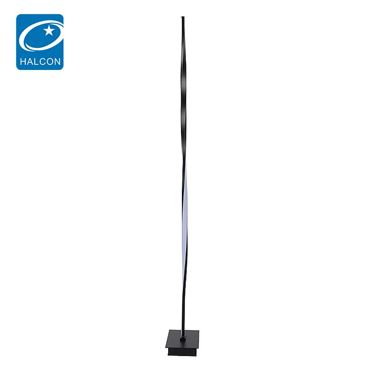 New design twisted metal dimmable warm bedroom standing modern standing light floor lamps