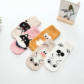 

JY639 cartoon five color animal socks ladies lovely casual cotton socks