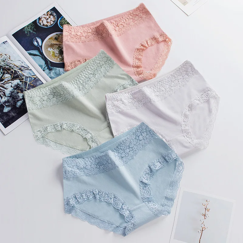 

wholesale lingerie women cotton panties ladies sexy lace undewear female briefs high quality breathable