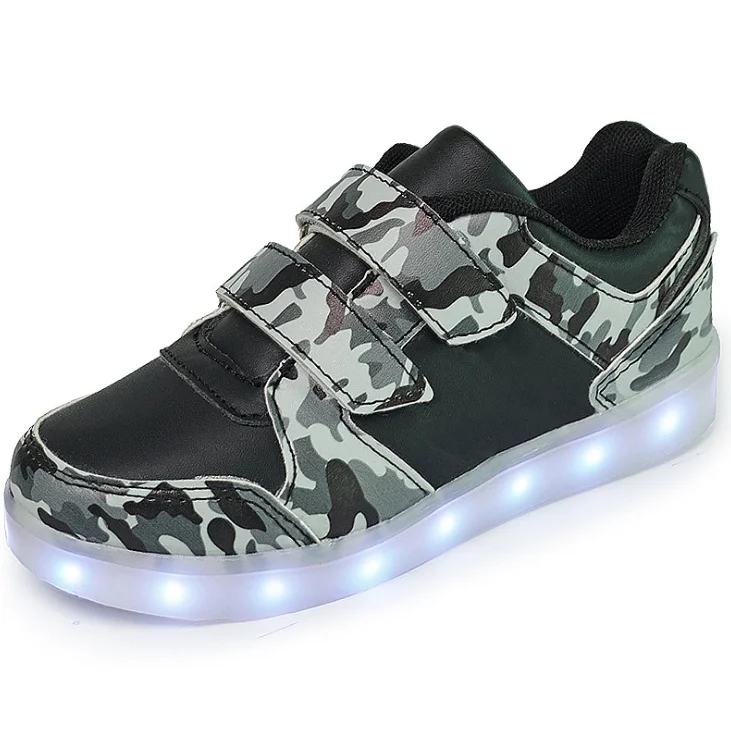 

Low-Top LED Shoes for Girls and Boys Breathable USB Charging Flashing Shoes Sneakers for Children Light Up Shoes, As pic