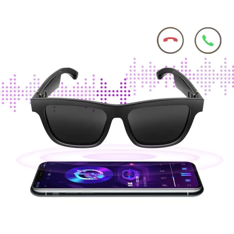 

3 in 1 Enjoy Music Anti blue light andriod mobile phone eyeglasses lenses smart eyewear sunglass smart glasses with headphone, Black lens,clear lens,gradient gray lenses