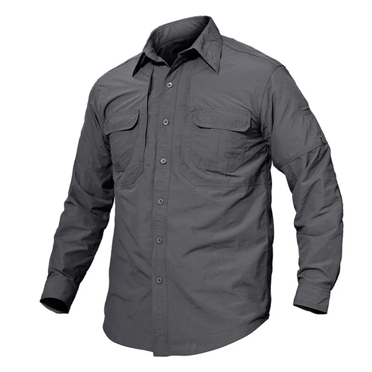 

Custom Nylon Combat Tactical Shirt Long Sleeve Quick Dry Fishing Mens Running Hiking Cargo Shirts Clothing Manufacturer