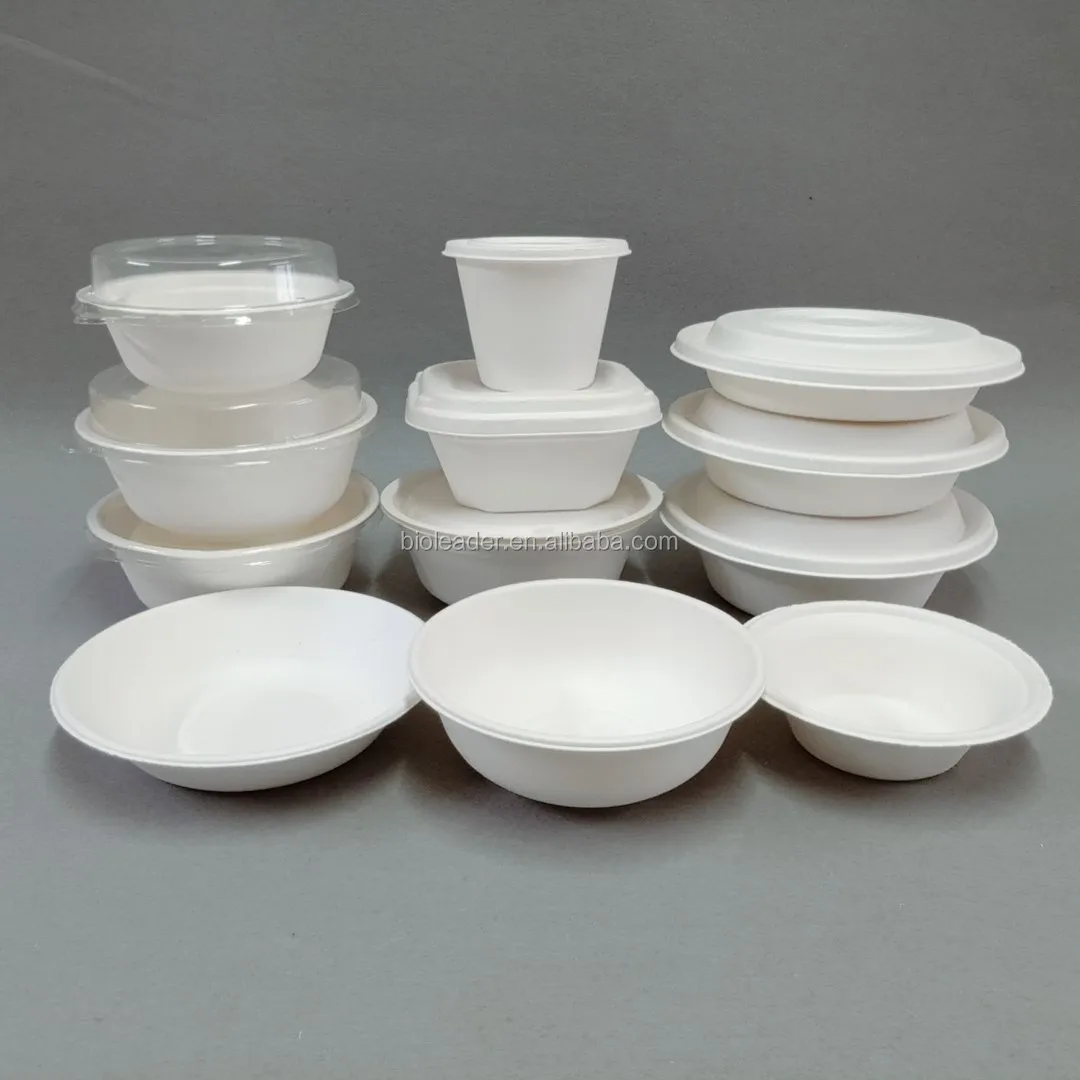 

Eco-friendly Disposable Recyclable Biodegradable and Compostable Sugarcane Round Bowls Food Packing Hot Food Paper Not Support