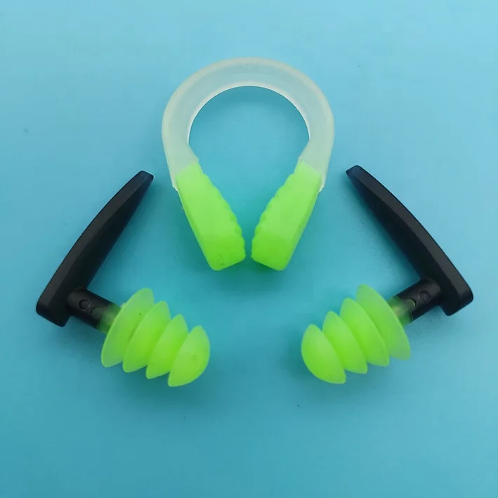 

Wholesale child sport soft and comfortable waterproof professional suit easy swimming Nose clip earplugs swim jig&surf ear plugs, 6 colors for you to choose