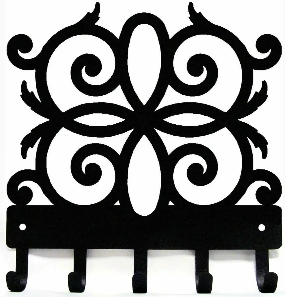 

Yinfa Factory Quality Brand new Decor Metal Wall Art Craft Decorative Scroll Metal Key Rack Hanger - 6 Inch Wide Black TY2072